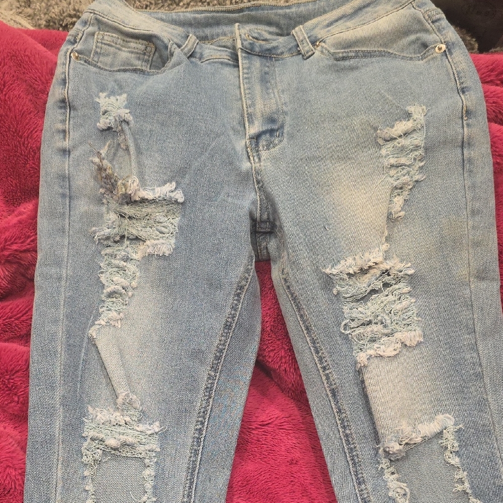 Flamingo Distressed Light Blue Women's Jeans- Brand New Only Tried On.